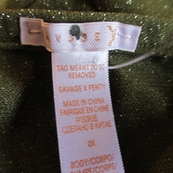 Savage X Fenty Bodysuit S Military Olive Green Sleep & Shine Teddy Size 2X - Picture 10 of 11